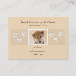Shiba Inu (rood) schilderen - Oorspronkelijke hond Visitekaartje