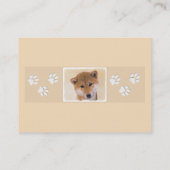 Shiba Inu (rood) schilderen - Oorspronkelijke hond Visitekaartje (Achterkant)