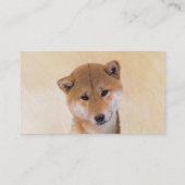 Shiba Inu (rood) schilderen - Oorspronkelijke hond Visitekaartje (Achterkant)