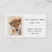 Shiba Inu (rood) schilderen - Oorspronkelijke hond Visitekaartje (Voorkant)