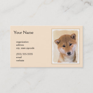 Shiba Inu (rood) schilderen - Oorspronkelijke hond Visitekaartje