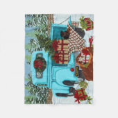 Shiba Inu & Rottweiler Kerst Fleece Deken (Voorkant)