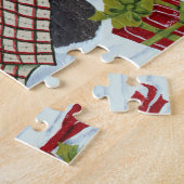 Shiba Inu & Rottweiler Kerst Legpuzzel (Zijkant)