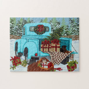 Shiba Inu & Rottweiler Kerst Legpuzzel