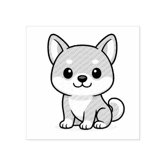 Shiba Inu Rubberstempel (Afrduk)