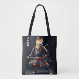 Shiba Inu Samurai Japanse krijger Elegante kunst Tote Bag