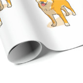 Shiba Inu Santa Claus Dog Kerstmis Cadeaupapier (Rol Hoek)