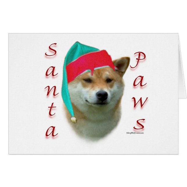 Shiba Inu Santa Paws (Voorkant Horizontaal)
