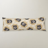 Shiba Inu Schilderen Zwart en Tan Originele Hond A Lichaamskussen (Achterkant)