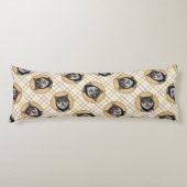 Shiba Inu Schilderen Zwart en Tan Originele Hond A Lichaamskussen (Voorkant)