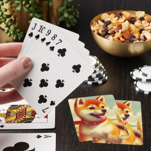  Shiba Inu schilderij Pokerkaarten (Insitu)