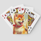  Shiba Inu schilderij Pokerkaarten (Achterkant)
