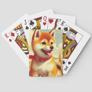  Shiba Inu schilderij Pokerkaarten