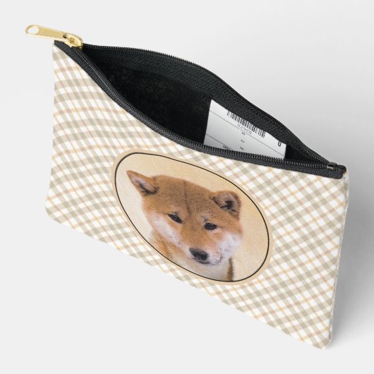 Shiba Inu Schilderij Rood Schattige Originele Pet Etui (Open)