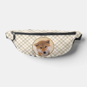 Shiba Inu Schilderij Rood Schattige Originele Pet  Heuptasje