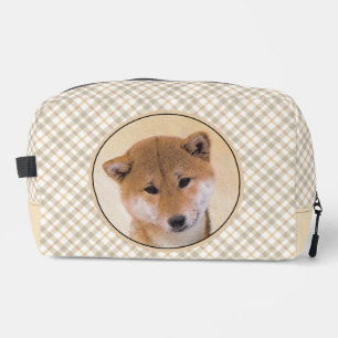Shiba Inu Schilderij Rood Schattige Originele Pet Toilettasje