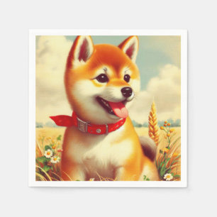 Shiba Inu schilderij Servet