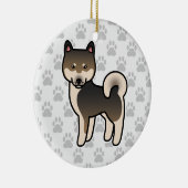 Shiba Inu Sesam Keramisch Ornament (Rechts)