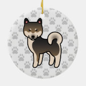Shiba Inu Sesam Keramisch Ornament (Achterkant)