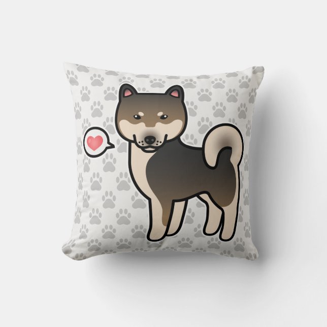 Shiba Inu Sesam Liefde Kussen (Voorkant)