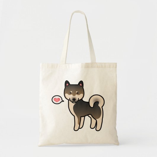 Shiba Inu Sesam Liefde Tote Bag (Voorkant)