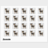 Shiba Inu Sesam Vierkante Sticker (Vel)