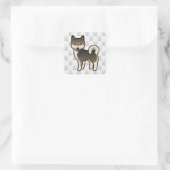 Shiba Inu Sesam Vierkante Sticker (Tas)