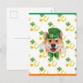 Shiba Inu Shamrock St. Patricks Day Feestdagenkaart (Voorkant / Achterkant)