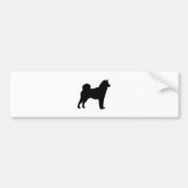 Shiba Inu silhouette Bumpersticker (Voorkant)