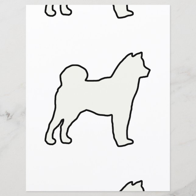 Shiba Inu silhouette crème (Voorkant)