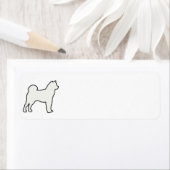 Shiba Inu silhouette crème Etiket (Insitu)