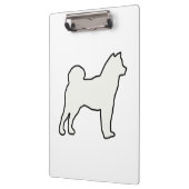 Shiba Inu silhouette crème Klembord (Links)