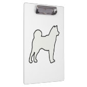 Shiba Inu silhouette crème Klembord (Rechts)