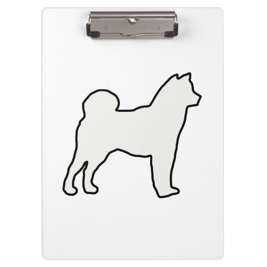 Shiba Inu silhouette crème Klembord (Voorkant)