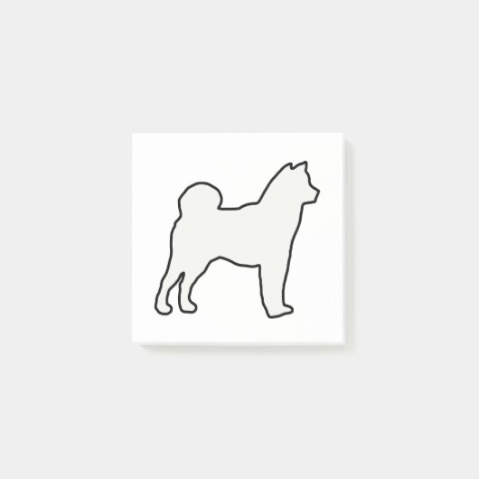 Shiba Inu silhouette crème Post-it® Notes (Voorkant)