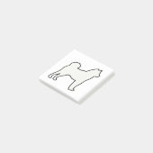 Shiba Inu silhouette crème Post-it® Notes (Schuin)