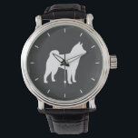 Shiba Inu Silhouette Horloge<br><div class="desc"></div>