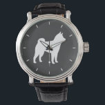 Shiba Inu Silhouette Horloge<br><div class="desc"></div>