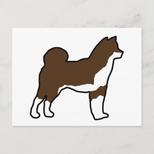 Shiba Inu silhouette red sesame Briefkaart