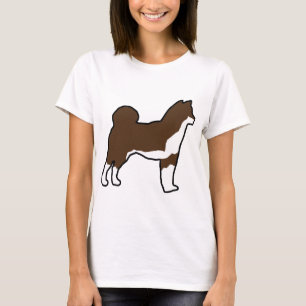 Shiba Inu silhouette red sesame T-shirt