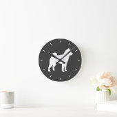 Shiba Inu Silhouette Ronde Klok (Huis)