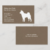 Shiba Inu Silhouette Visitekaartje (Voorkant / Achterkant)