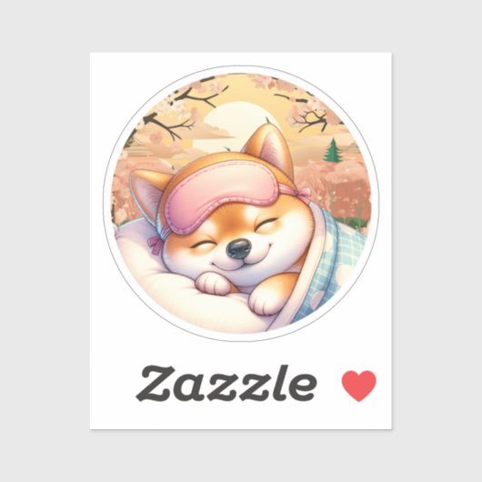Shiba Inu slapen, Shiba Inu Sticker (Vel)