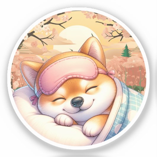 Shiba Inu slapen, Shiba Inu Sticker (Voorkant)
