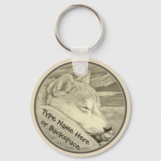 Shiba Inu Sleutelhanger Personalized Shiba Inu Dog (Voorkant)