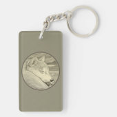 Shiba Inu Sleutelhanger Shiba Inu Dog Art Gifts (achterkant)