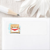 Shiba Inu Square cartoon Etiket (Insitu)