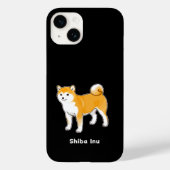 Shiba Inu staat met een gemene glimlach-Pixelkunst Case-Mate iPhone Case (Achterkant)