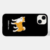 Shiba Inu staat met een gemene glimlach-Pixelkunst Case-Mate iPhone Case (Achterkant (horizontaal))