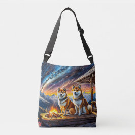 Shiba Inu Star Gazing 02 Design van Rich AMeN Gill Crossbody Tas